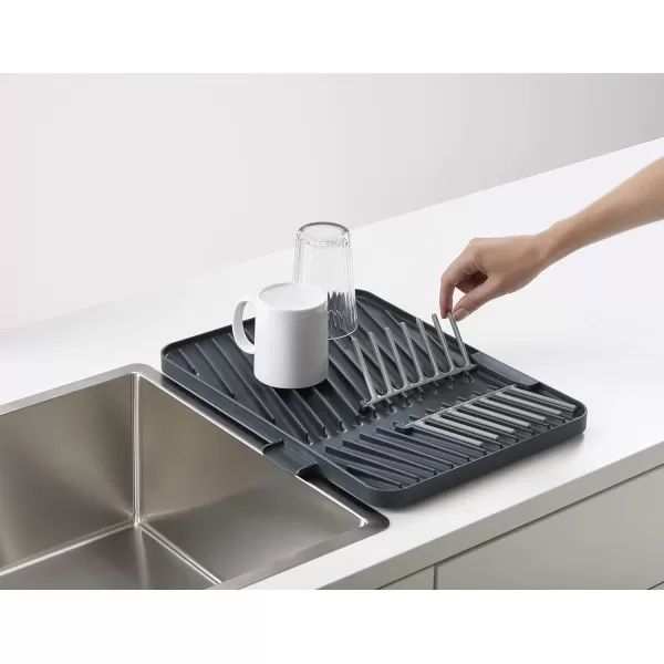 imageJoseph Joseph FlipUp Drain Board with Foldable Dish Rack Onesize Gray