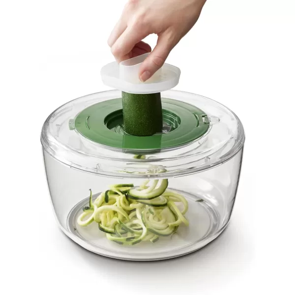 imageJoseph Joseph MultiPrep 4Piece Salad Making Set MultiColor Salad Spinner Spiral Cutter Slicer and Grater Compact StorageMaking Set