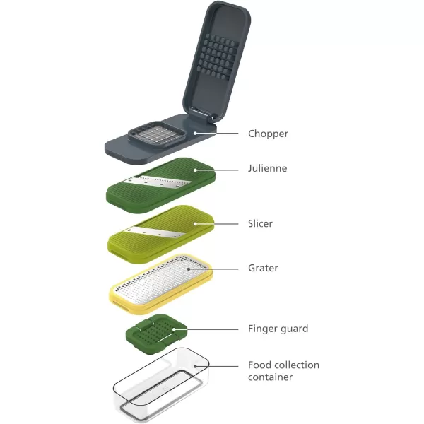 imageJoseph Joseph MultiPrep Mini 3in1 Compact space saving Vegetable Chopper ampamp Dicer Egg Slicer 3 Stainless Steel Wire cuttersCompact