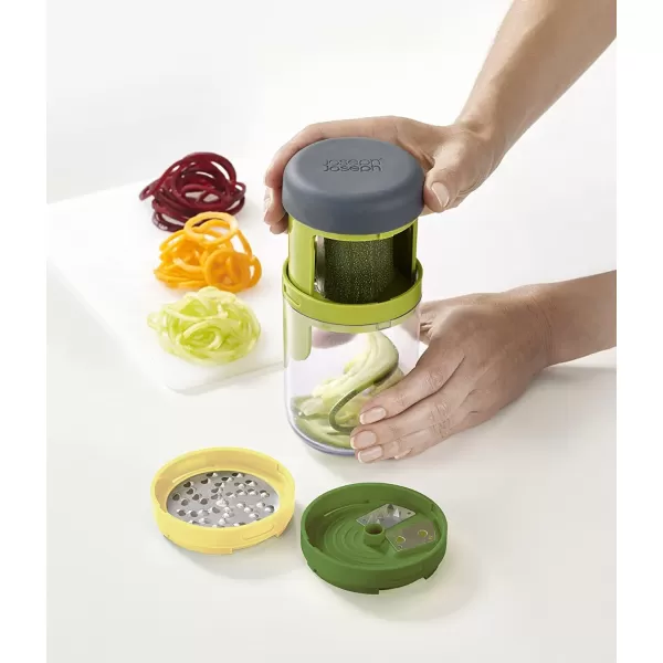 imageJoseph Joseph Spiro Hand Held Vegetable Slicer Spiralizer Spaghetti Zoodle Zucchini Noodle Food Maker Spiraliser GreenMulticolour