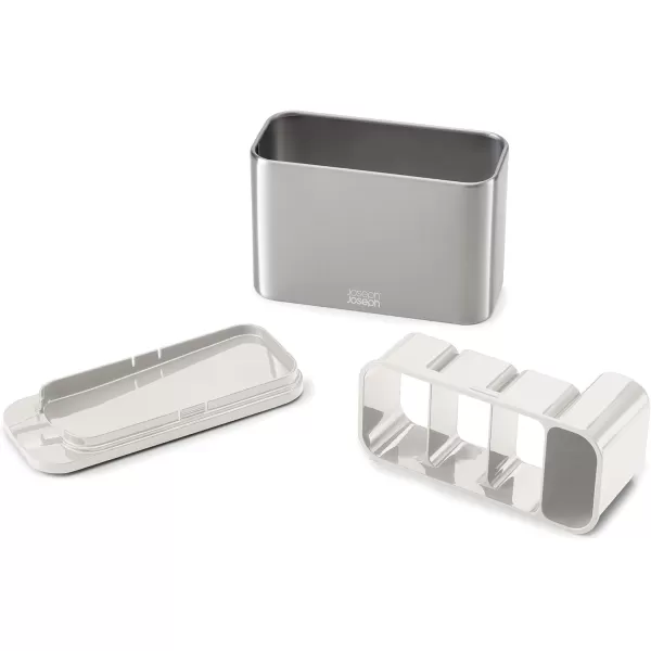 imageJoseph Joseph Surface Kitchen Sink Silverware Drainer Utensil Cutlery and Kitchen Gadgets Holder with draining Base Kitchen Storage Organizer Stainless Steel
