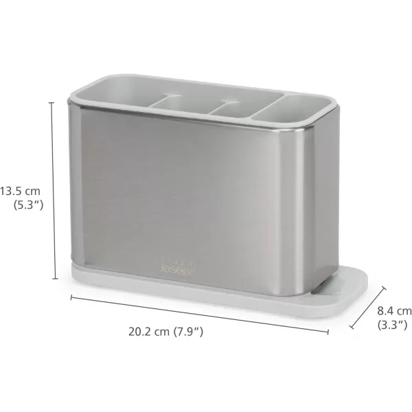 imageJoseph Joseph Surface Kitchen Sink Silverware Drainer Utensil Cutlery and Kitchen Gadgets Holder with draining Base Kitchen Storage Organizer Stainless Steel