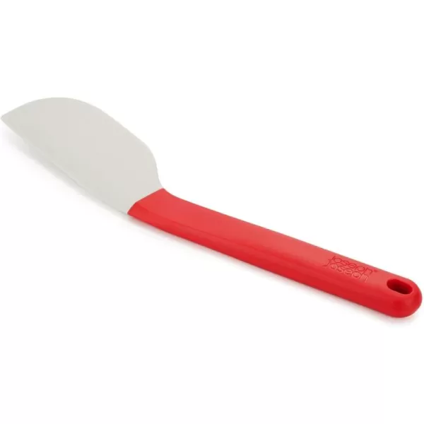 imageJoseph Joseph Duo Silicone Spatula Ergonomically Shaped HeatResistant Silicone Head Perfect for Mixing Bowls ampamp NonStick Cookware OpalRed Grey