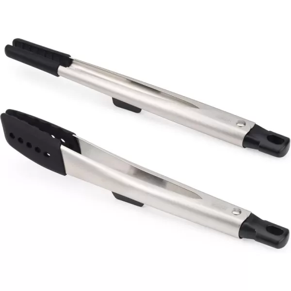 imageJoseph Joseph Elevate Fusion Set of 2 Silicone Tongs with Integrated Tool Rests Stainless SteelOne Size