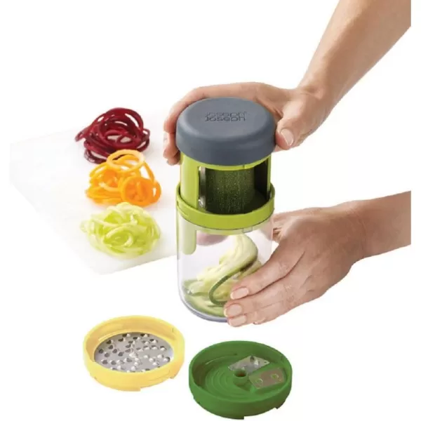imageJoseph Joseph Spiro Hand Held Vegetable Slicer Spiralizer Spaghetti Zoodle Zucchini Noodle Food Maker Spiraliser GreenMulticolour