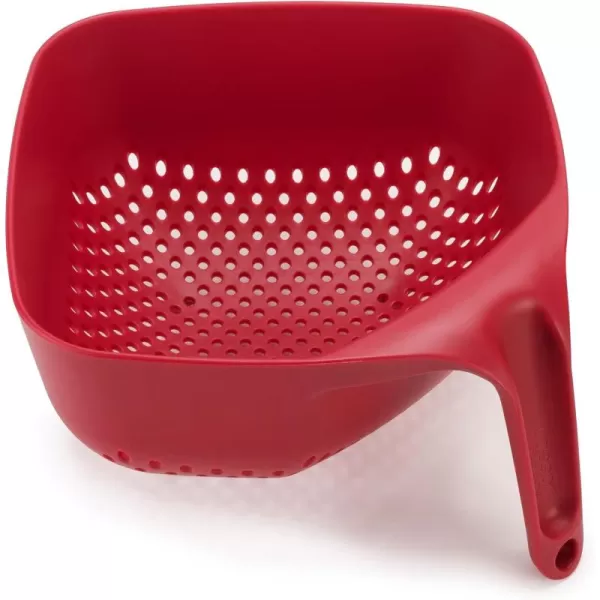 imageJoseph Joseph Square Colander Stackable with EasyPour Corners and Vertical Handle Medium WhiteRed