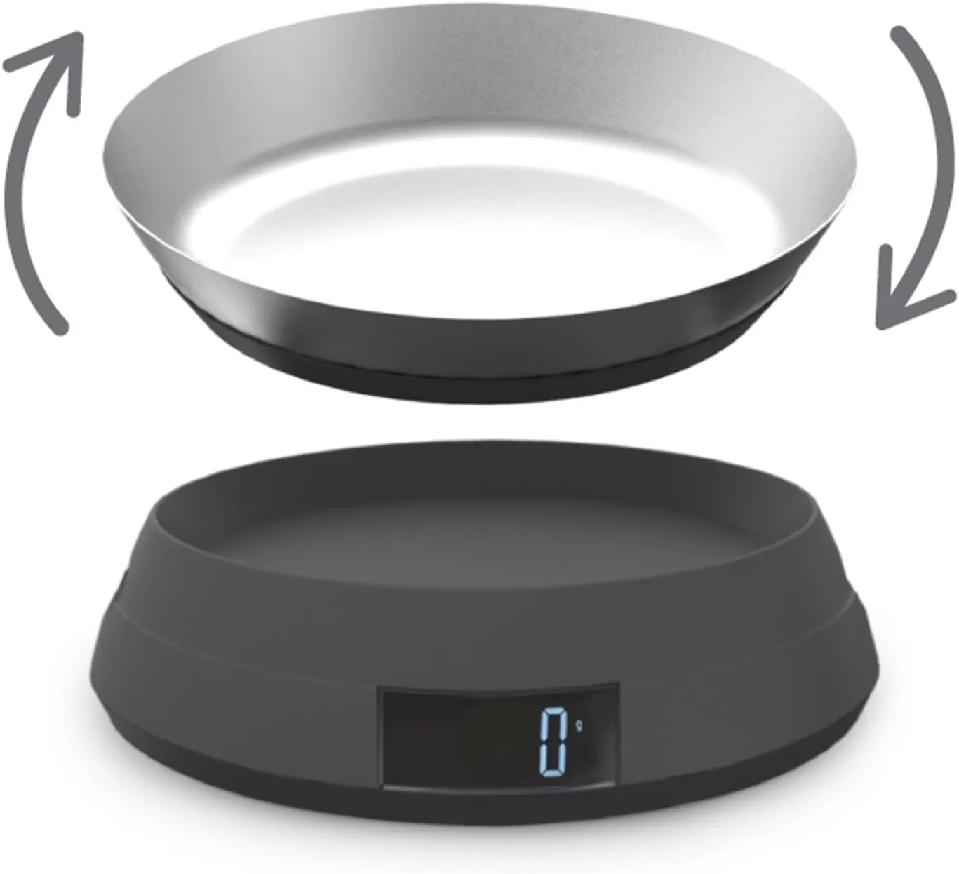 imageJoseph Joseph 40054 SwitchScale Digital Scale with Reversible Lid Gray