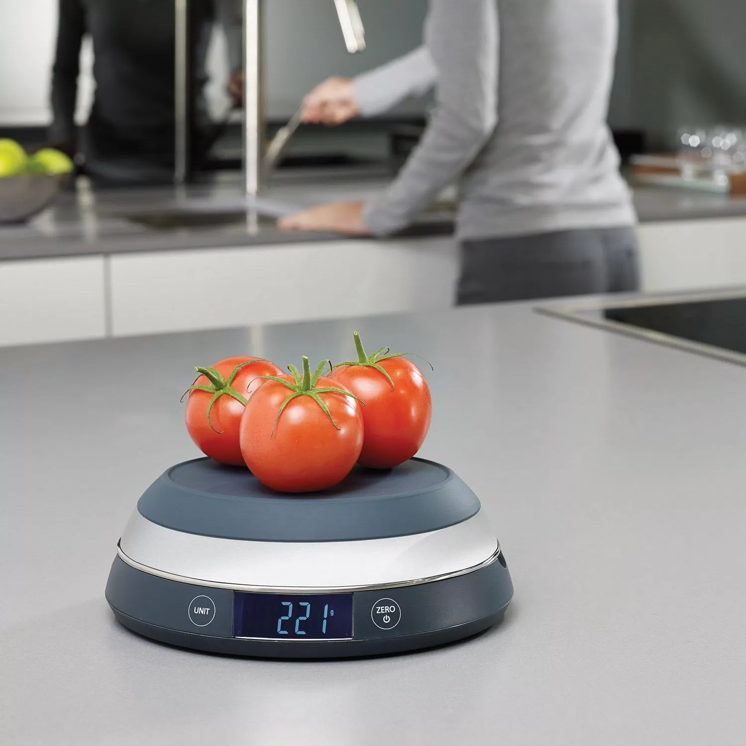 imageJoseph Joseph 40054 SwitchScale Digital Scale with Reversible Lid Gray