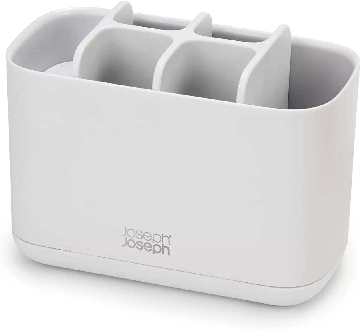 imageJoseph Joseph Bathroom Beauties 2Piece Bathroom Sink Set with Toothbrush Holder and Soap Pump Stainless SteelWhite