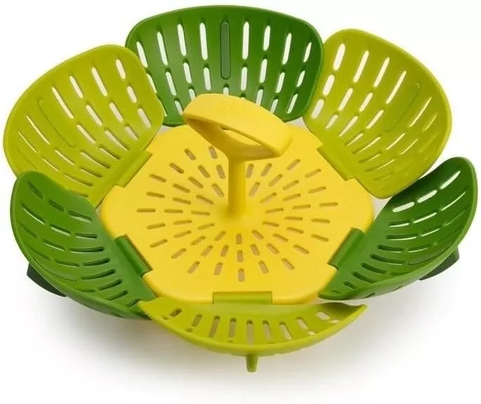 imageJoseph Joseph Bloom Folding Steamer Basket for Vegetables GreenGreen