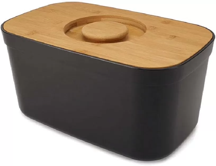 imageJoseph Joseph Bread Box with Removable Bamboo Cutting BoardWhiteBlack