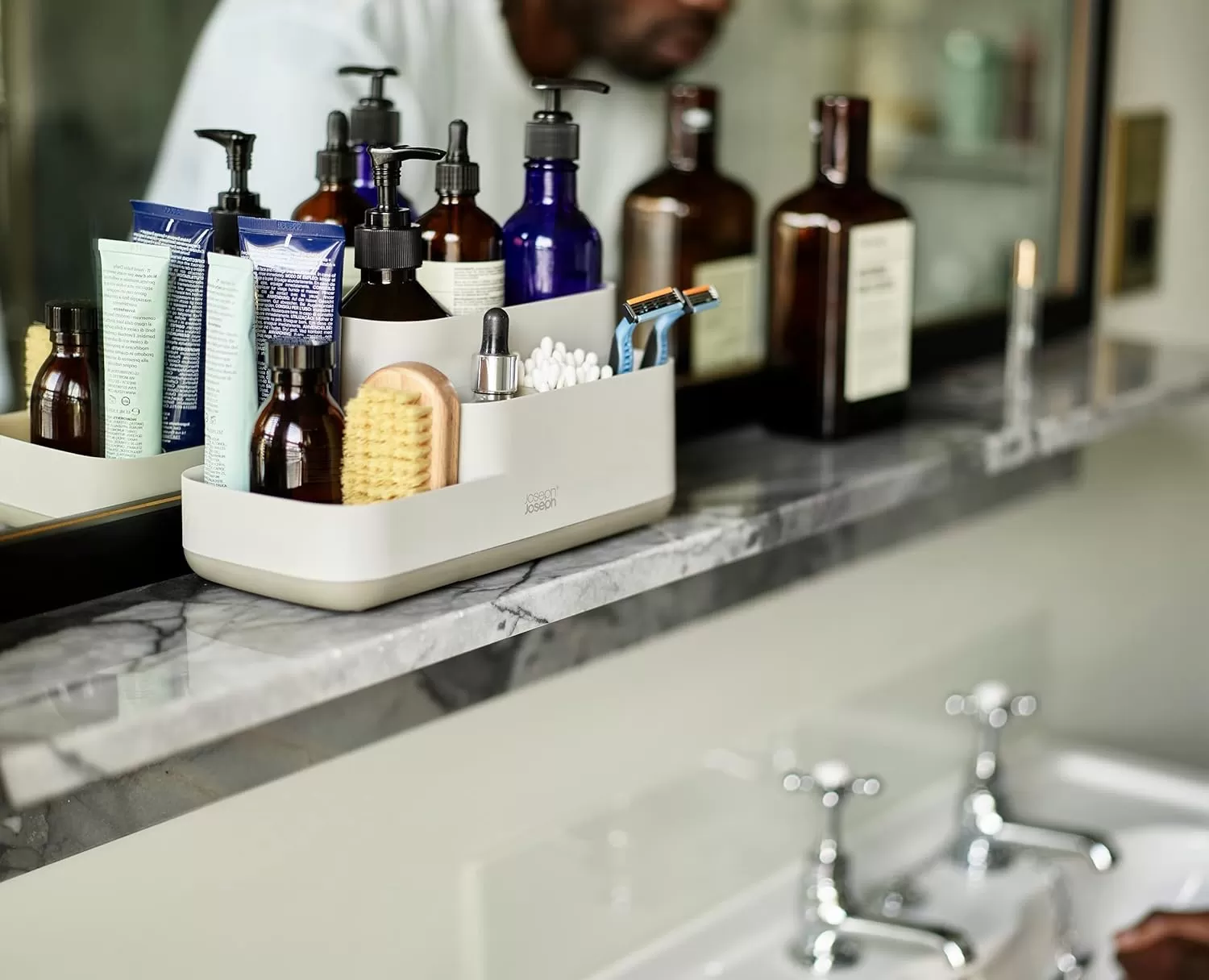imageJoseph Joseph EasyStore  Bathroom Storage Caddy Organiser for bathroom accessories  EcruEcru