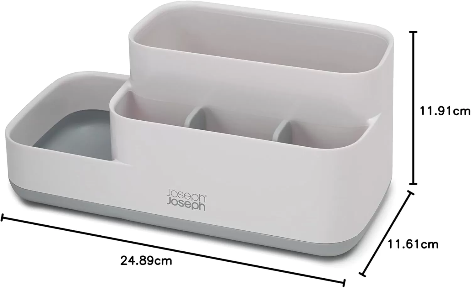 imageJoseph Joseph EasyStore  Bathroom Storage Caddy Organiser for bathroom accessories  EcruGreyWhite