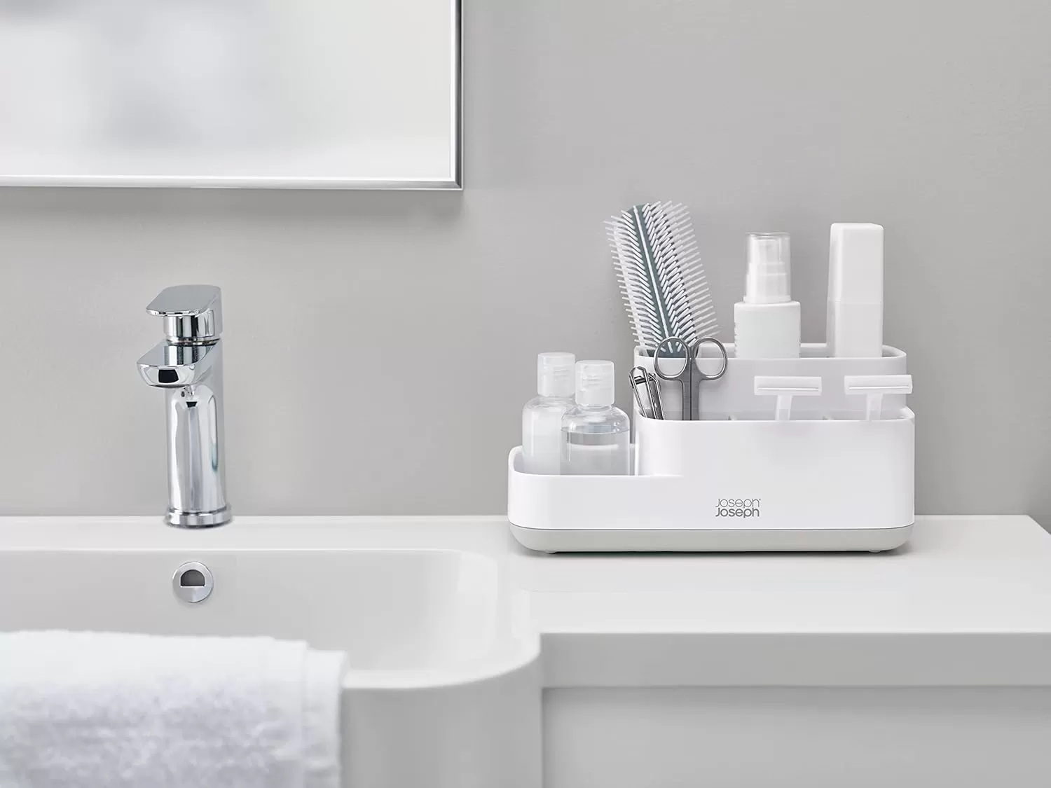 imageJoseph Joseph EasyStore  Bathroom Storage Caddy Organiser for bathroom accessories  EcruGreyWhite