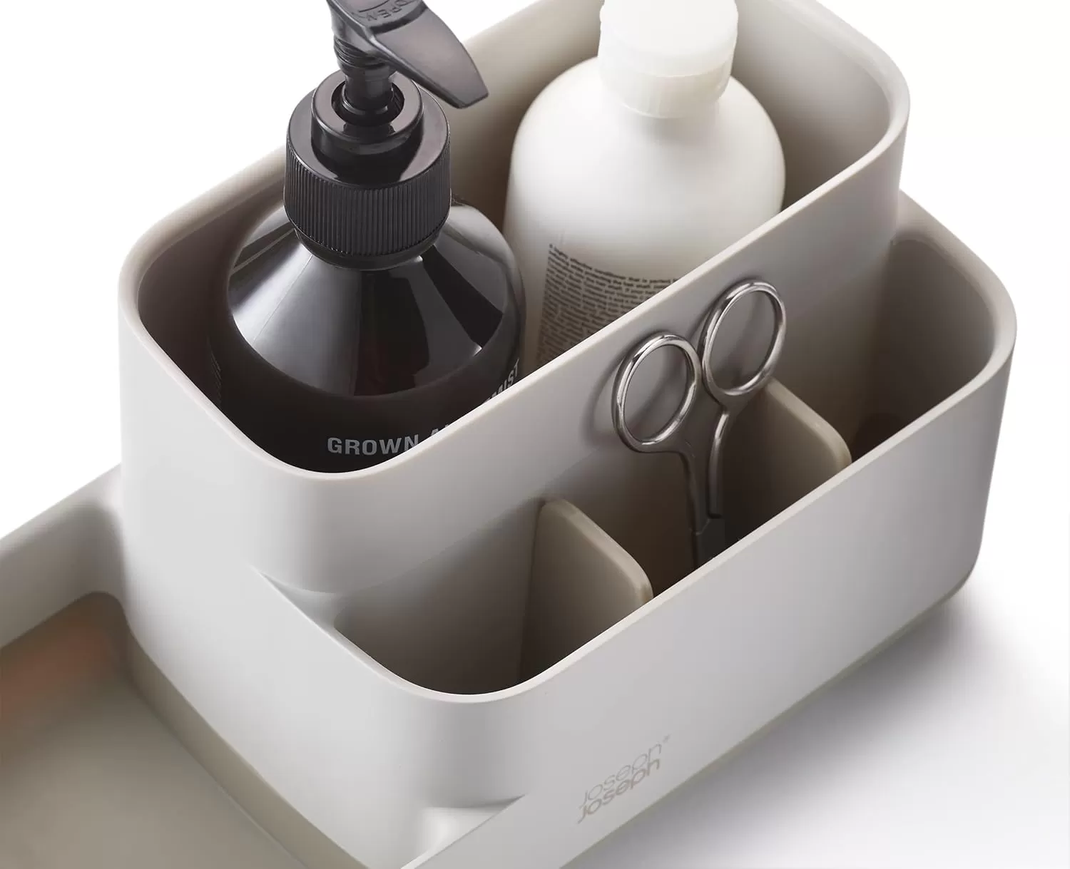 imageJoseph Joseph EasyStore Bathroom Storage Countertop Organizer Caddy  GrayEcru