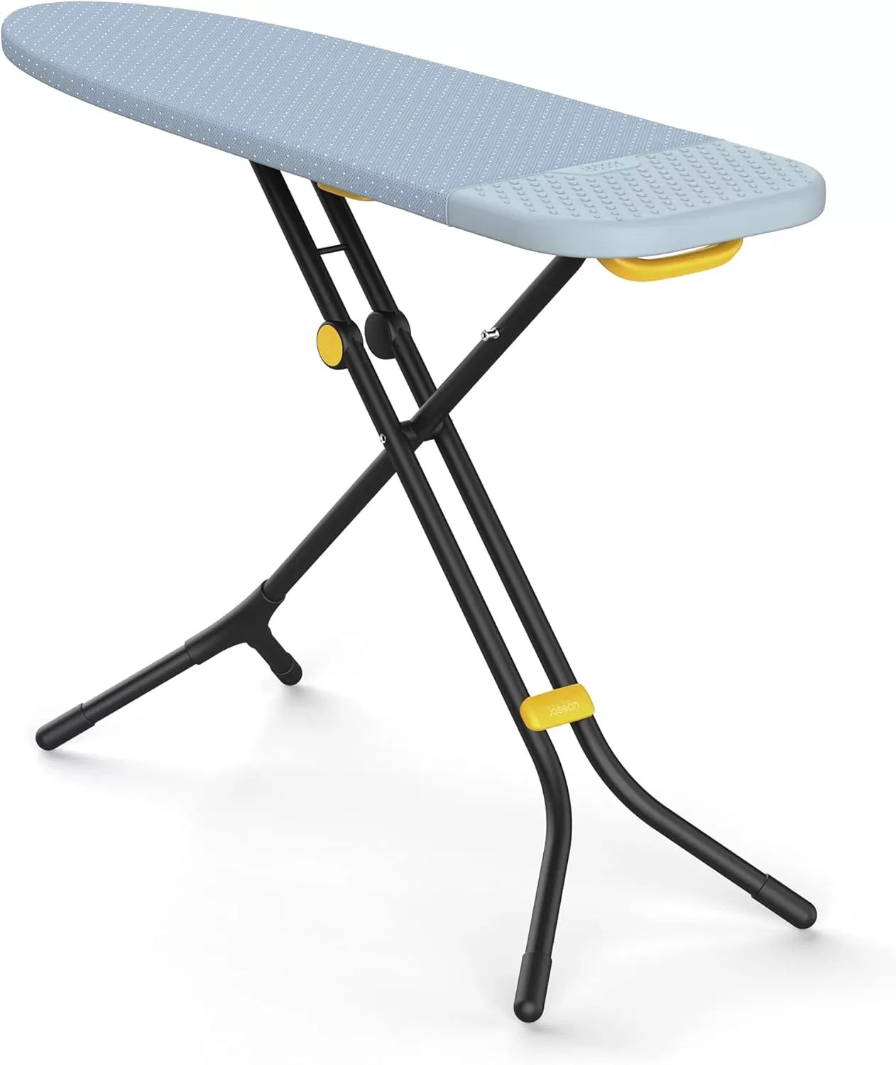 imageJoseph Joseph Glide Ironing Board with Compact Legs and Integrated Steam Iron Rest Regular Grey  Yellow
