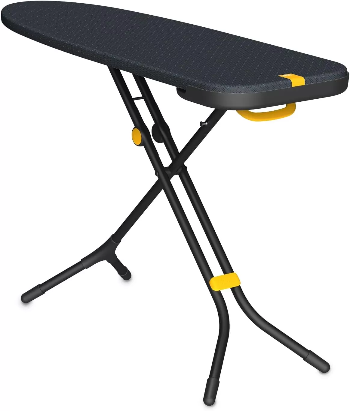 imageJoseph Joseph Glide Plus Large Ironing Board 135 x 45cm with Compact Adjustable Legs and Integrated Heat Resistant Steam Iron Rest Antidrip Super Absorbent Cotton Cover BlackBlue