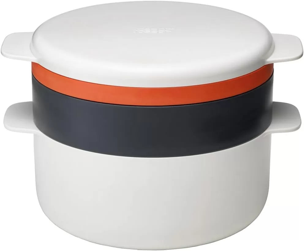 imageJoseph Joseph MCuisine Microwave Rice Cooker Steamer  StoneOrange 2 LiterCooking Set