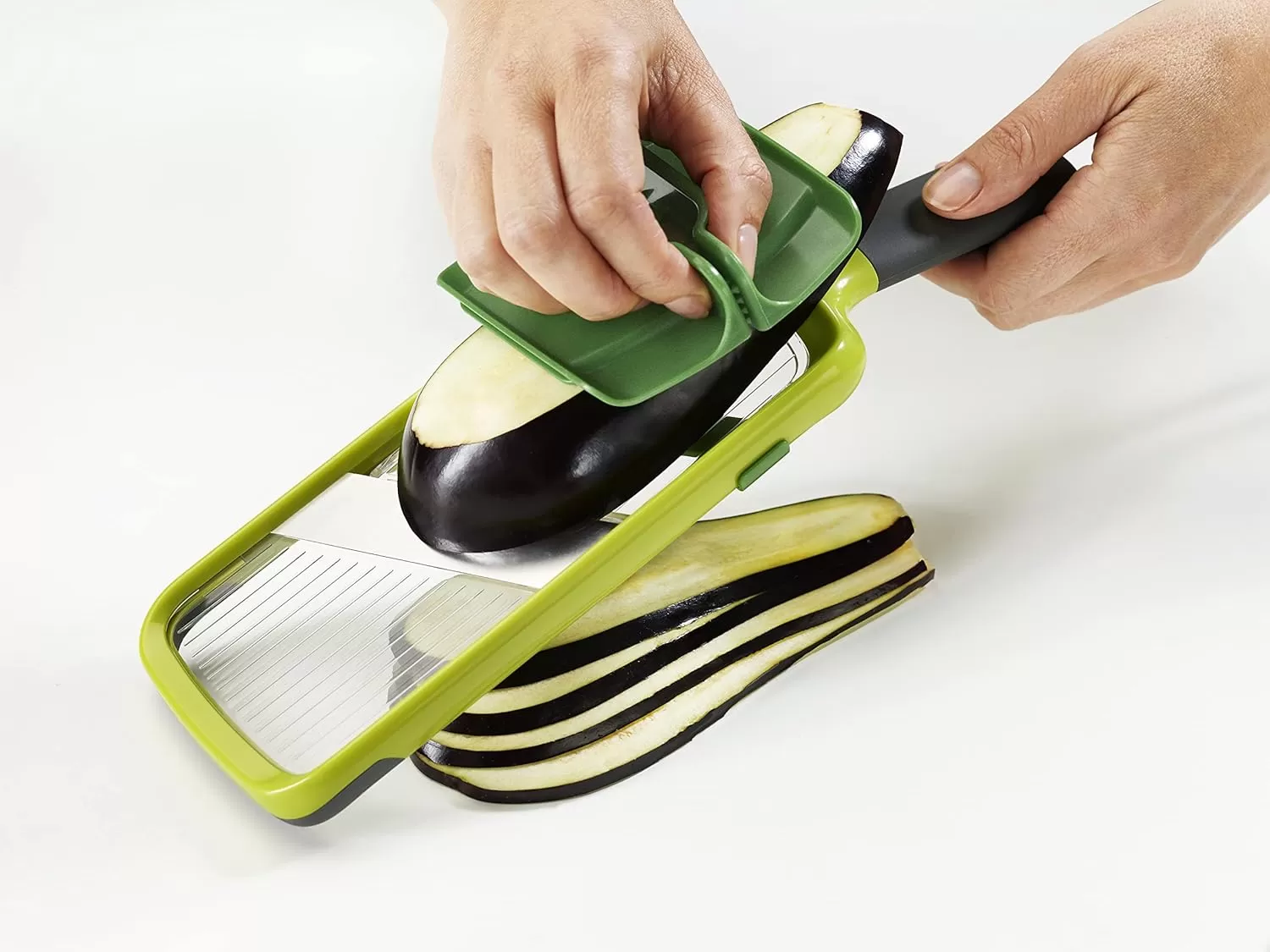 imageJoseph Joseph Multi Handheld Mandoline Slicer with Food Grip and Adjustable Blades Dishwasher Safe Onesize GreenStandard