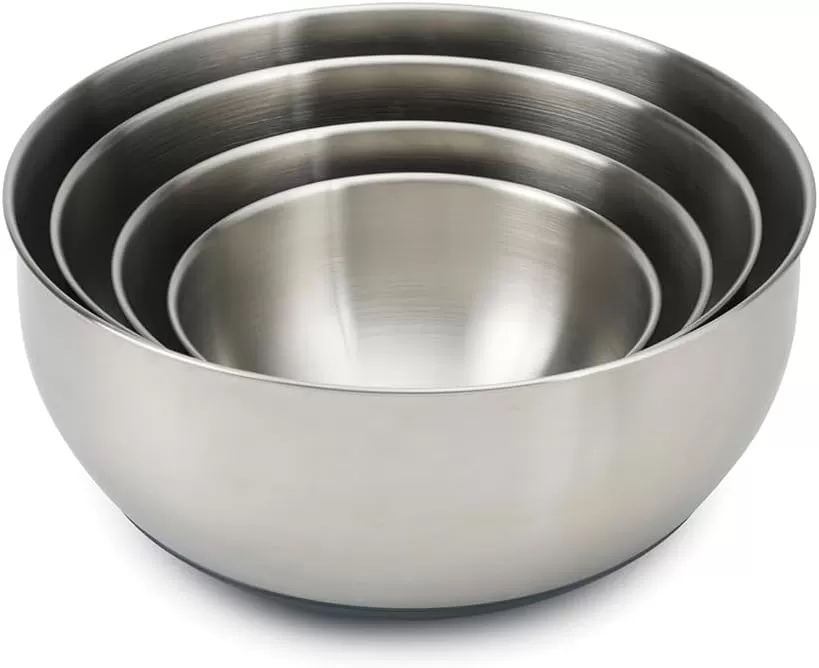 imageJoseph Joseph Nest 100 Prep ampamp Store Mixing Bowl Set with Lids 4piece Stainless Steel4piece mixing bowl set