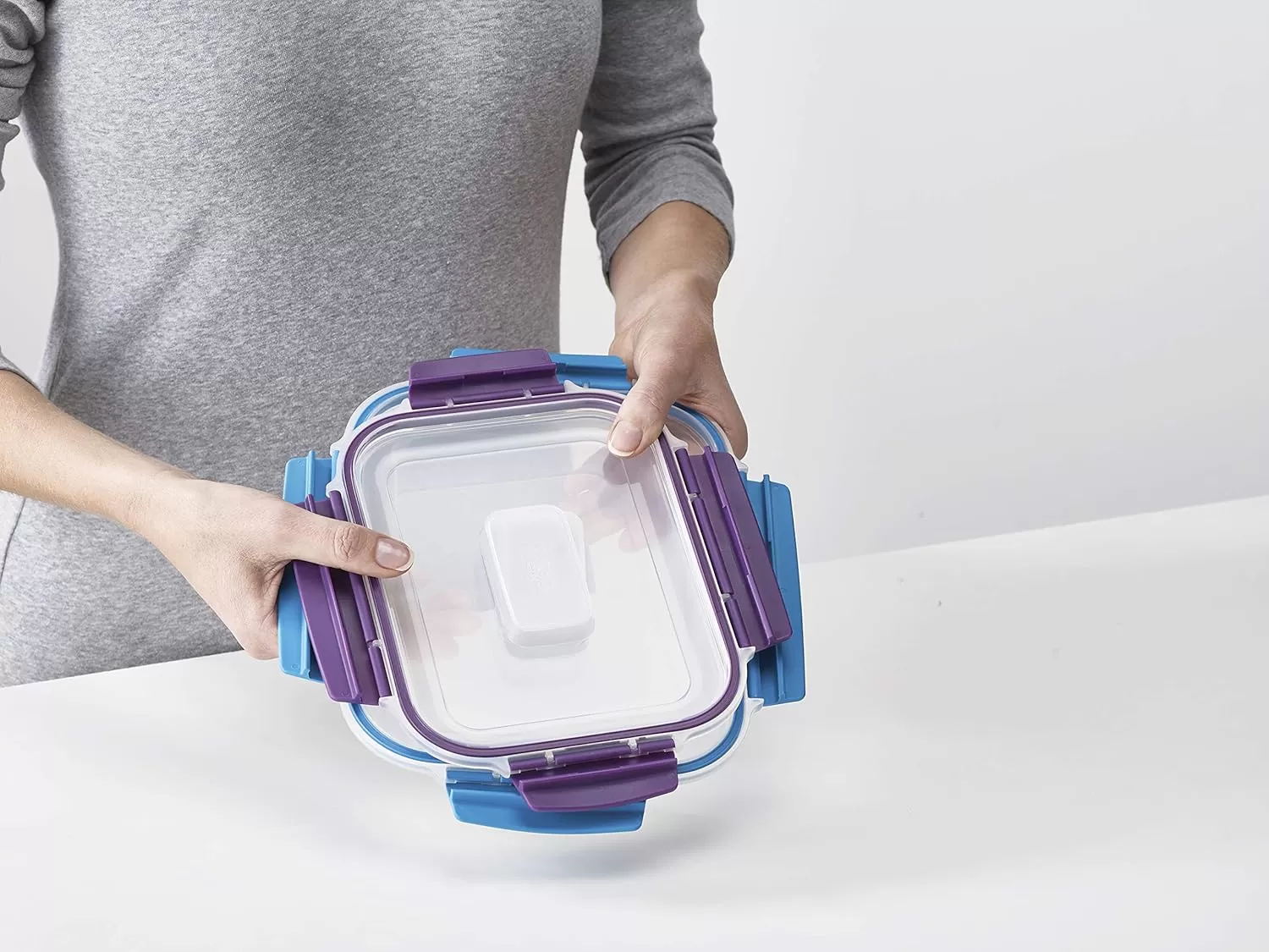 imageJoseph Joseph Nest Lock Plastic BPA Free Food Storage Container Set with Lockable Airtight Leakproof Lids 10Piece MultiColorMultiColor