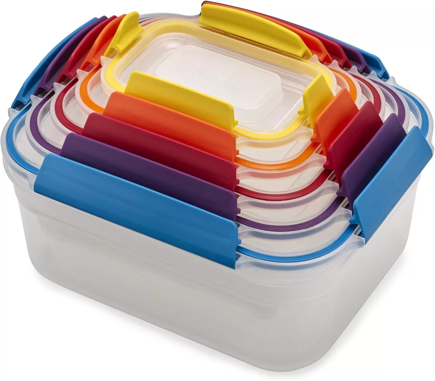 imageJoseph Joseph Nest Lock Plastic BPA Free Food Storage Container Set with Lockable Airtight Leakproof Lids 10Piece MultiColorMultiColor