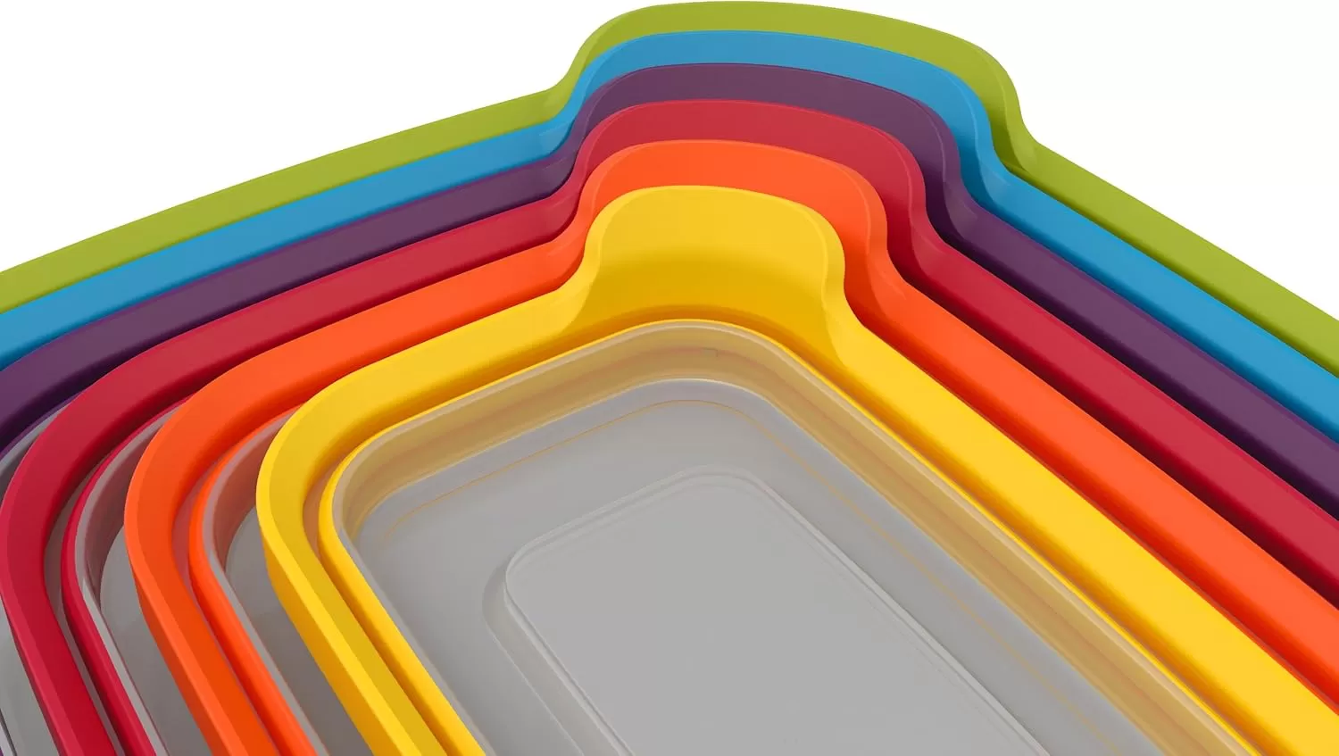 imageJoseph Joseph Nest Plastic Food Storage Containers Set with Lids Airtight Microwave Safe 12Piece Multicolor12Piece