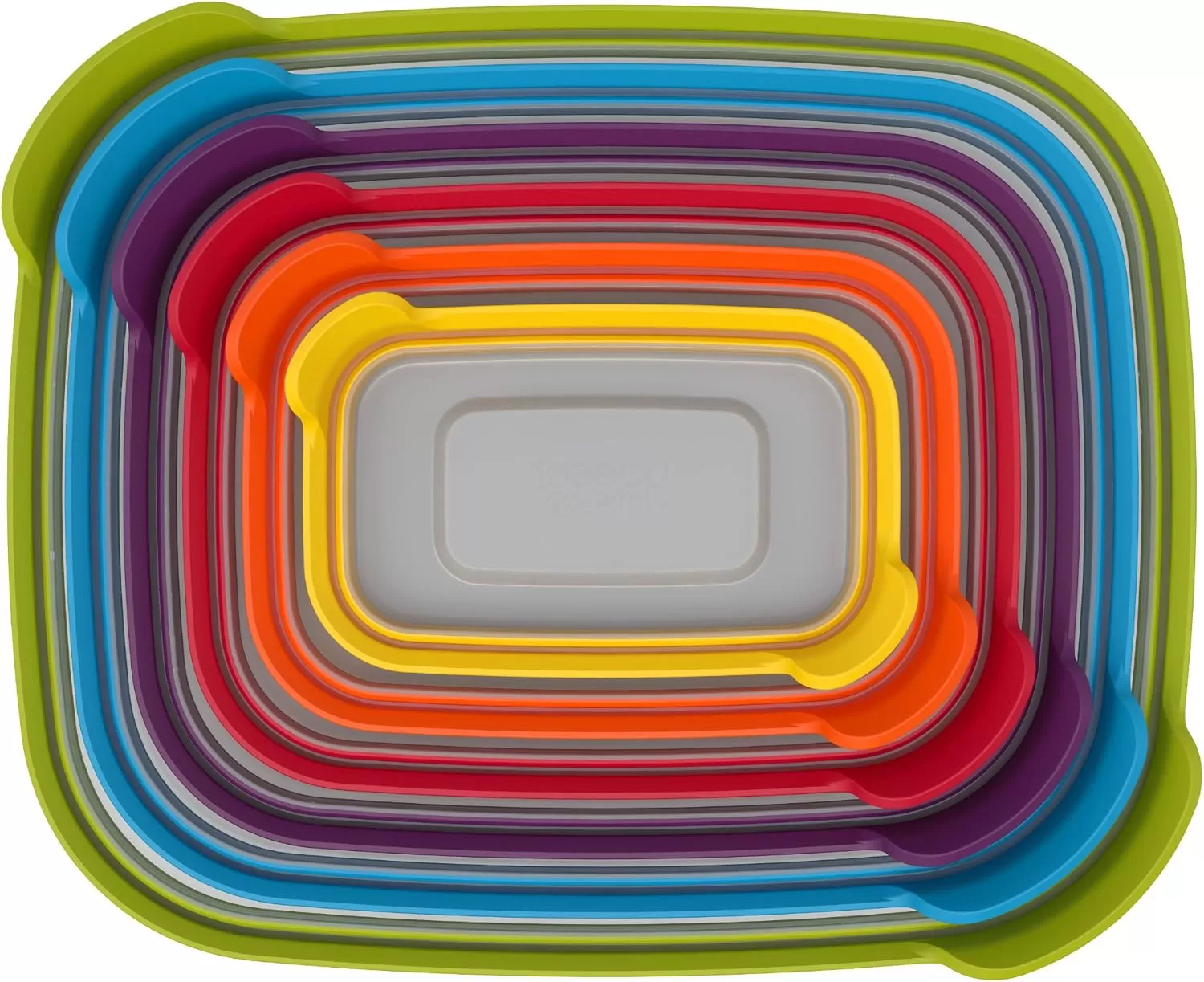 imageJoseph Joseph Nest Plastic Food Storage Containers Set with Lids Airtight Microwave Safe 12Piece Multicolor12Piece