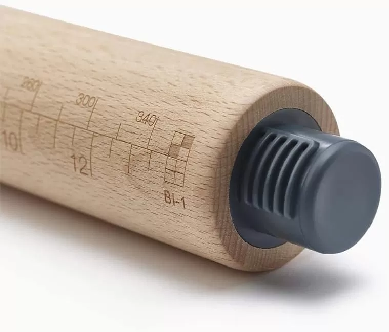 imageJoseph Joseph PrecisionPin Baking Adjustable Rolling Pin  Consistent and Even Dough Thickness for Perfect Baking Results MulticolorPastel