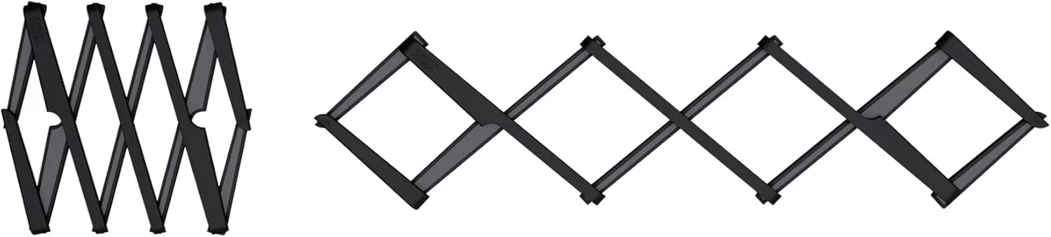 imageJoseph Joseph Stretch Folding Silicone Trivet for Hot Pot and Pan Expanding non slip stand heat resistant mat for Kitchen Countertop  Black