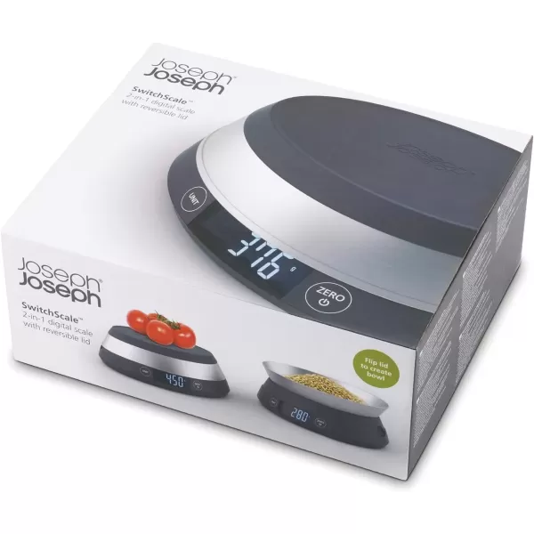 imageJoseph Joseph 40054 SwitchScale Digital Scale with Reversible Lid Gray