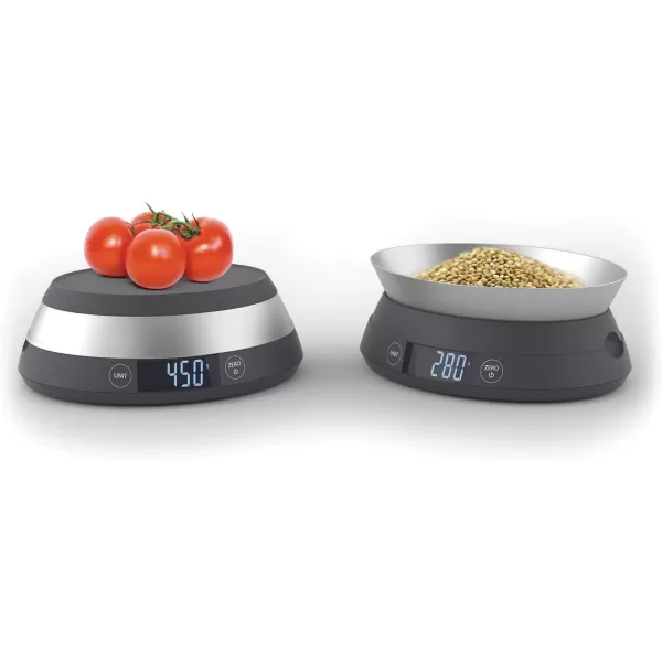 imageJoseph Joseph 40054 SwitchScale Digital Scale with Reversible Lid Gray