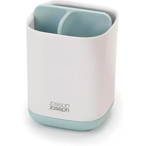 imageJoseph Joseph Bathroom Beauties 2Piece Bathroom Sink Set with Toothbrush Holder and Soap Pump Stainless SteelBlueWhite