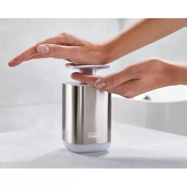 imageJoseph Joseph Bathroom Beauties 2Piece Bathroom Sink Set with Toothbrush Holder and Soap Pump Stainless SteelStainless Steel