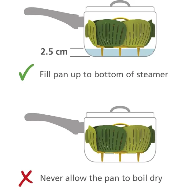imageJoseph Joseph Bloom Folding Steamer Basket for Vegetables GreenGreen