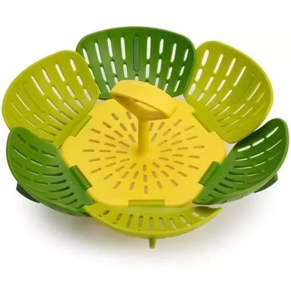 imageJoseph Joseph Bloom Folding Steamer Basket for Vegetables GreenGreen