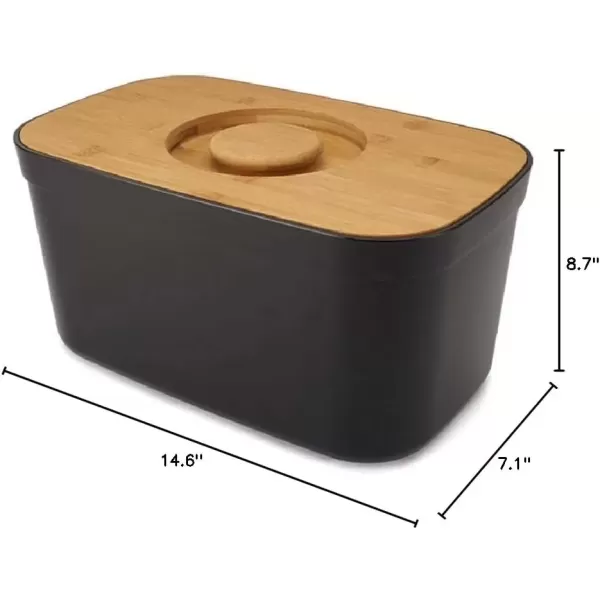 imageJoseph Joseph Bread Box with Removable Bamboo Cutting BoardWhiteBlack