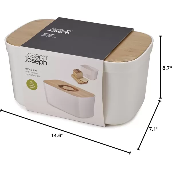 imageJoseph Joseph Bread Box with Removable Bamboo Cutting BoardWhiteWhite