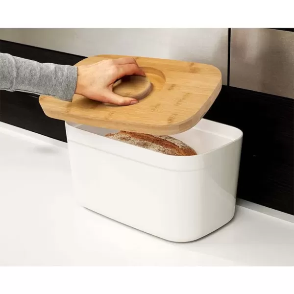 imageJoseph Joseph Bread Box with Removable Bamboo Cutting BoardWhiteWhite