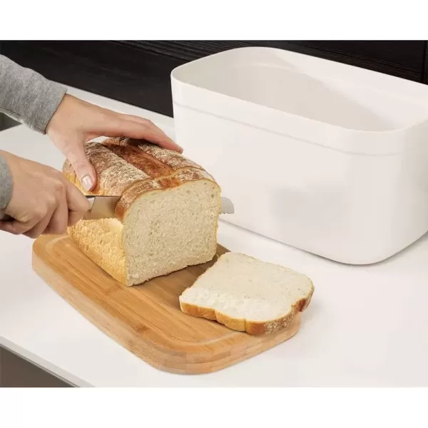imageJoseph Joseph Bread Box with Removable Bamboo Cutting BoardWhiteWhite