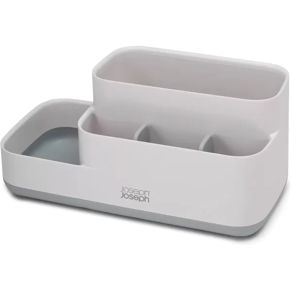 imageJoseph Joseph EasyStore Bathroom Storage Countertop Organizer Caddy  GrayGreyWhite