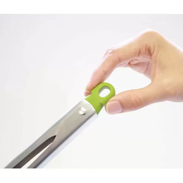 imageJoseph Joseph Elevate Stainless Steel Tongs with Silicone Tips OneSize GrayGreenGrayGreen