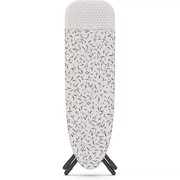 imageJoseph Joseph Glide Plus Ironing Board 130 x 38cm with Compact Adjustable Legs and Integrated Heat Resistant Steam Iron Rest Printed Antidrip Super Absorbent Cotton Cover Ecru Scatter