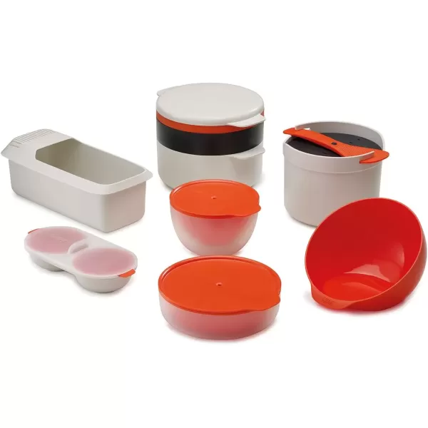imageJoseph Joseph MCuisine Microwave Rice Cooker Steamer  StoneOrange 2 LiterCooking Set