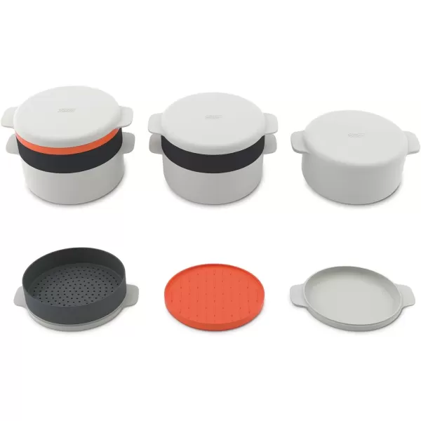 imageJoseph Joseph MCuisine Microwave Rice Cooker Steamer  StoneOrange 2 LiterCooking Set