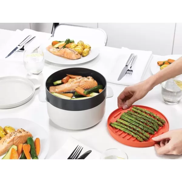 imageJoseph Joseph MCuisine Microwave Rice Cooker Steamer  StoneOrange 2 LiterCooking Set