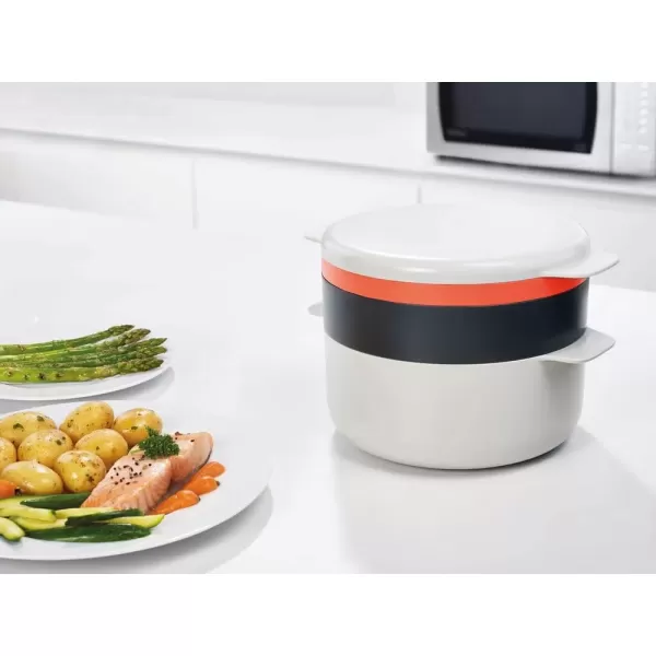 imageJoseph Joseph MCuisine Microwave Rice Cooker Steamer  StoneOrange 2 LiterCooking Set