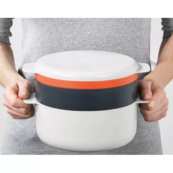 imageJoseph Joseph MCuisine Microwave Rice Cooker Steamer  StoneOrange 2 LiterCooking Set
