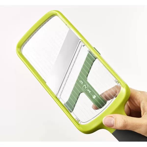 imageJoseph Joseph Multi Handheld Mandoline Slicer with Food Grip and Adjustable Blades Dishwasher Safe Onesize GreenStandard