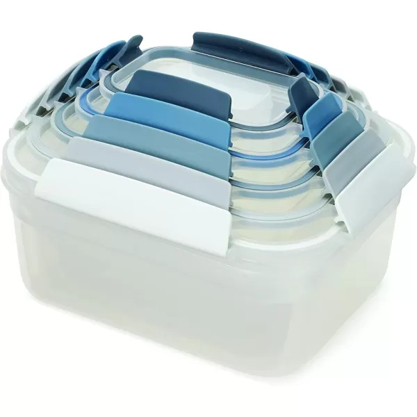 imageJoseph Joseph Nest Lock Plastic BPA Free Food Storage Container Set with Lockable Airtight Leakproof Lids 10Piece MultiColorSky